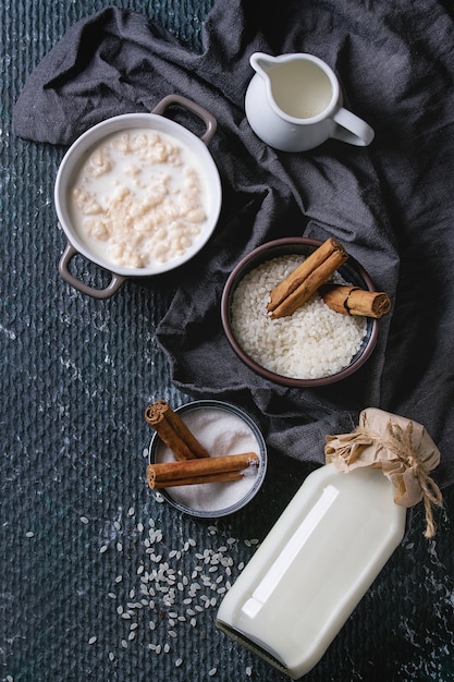 Ingredienti per preparare budino di riso