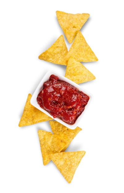 Ingredienti TexMex: nachos e salsa