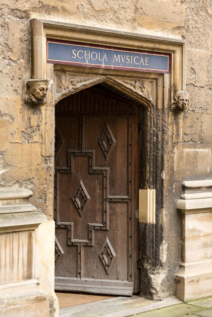 Ingresso alla Scuola di Musica presso la Biblioteca Bodeian