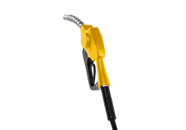 iniettore di benzina pompa di benzina su sfondo bianco