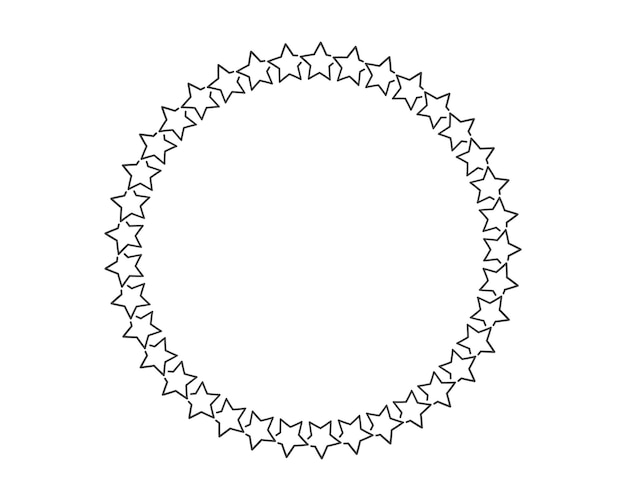 Inizia la cornice di decorazione in vettore Stelle astratto confine rotondo Circolo premio stellato