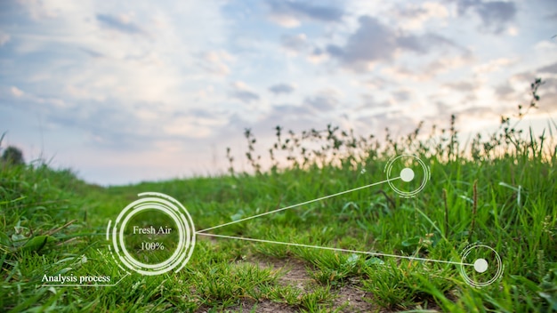 Innovazione futura per un sistema di ecologia intelligente. Misurazione automatica, analisi della purezza dell'aria, freschezza