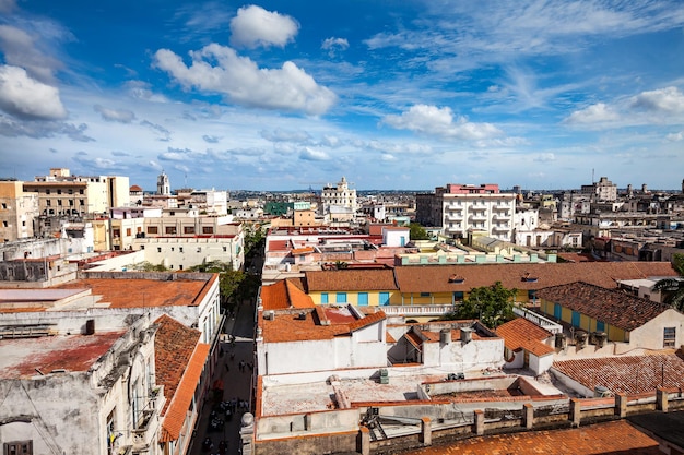 Inquadratura della vecchia città dell'Avana, Cuba