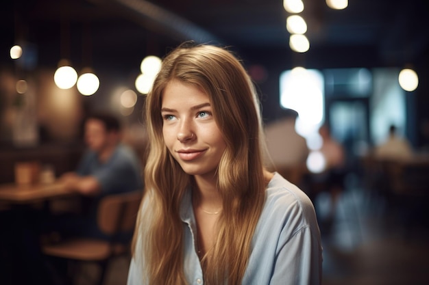 Inquadratura ritagliata di una giovane donna a un evento di speed dating