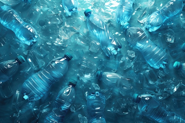 Inquinamento ambientale da bottiglie e sacchetti di plastica per l'acqua