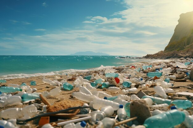 Inquinamento da plastica sulle spiagge