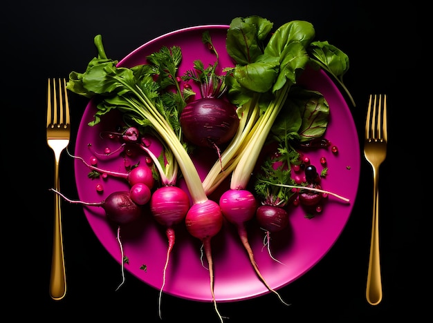 Insalata biologica fresca insalata di verdure colorata ai