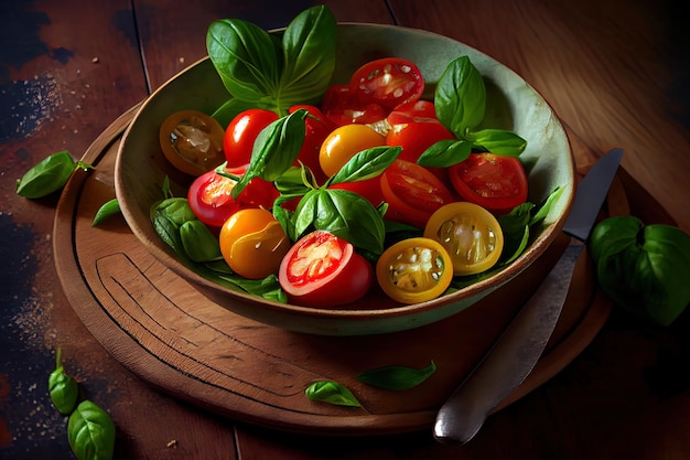 Insalata con pomodori freschi