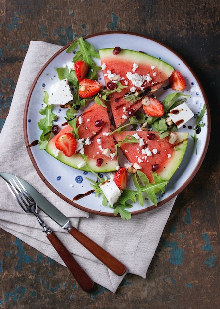 Insalata di anguria e fragola