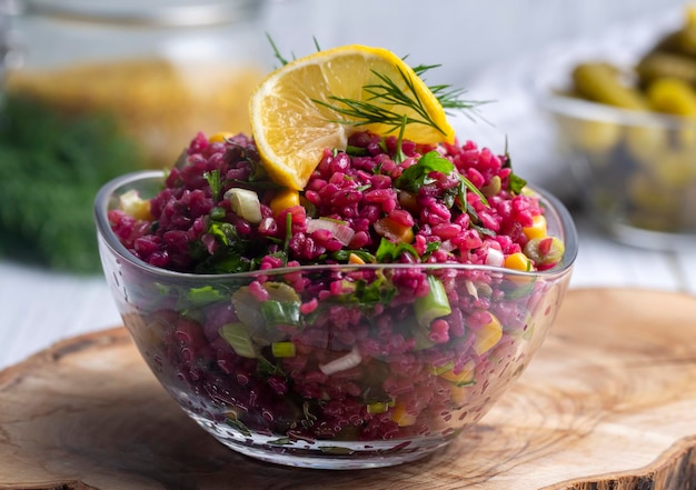 Insalata di bulgur con rape nome turco salgamli bulgur salatasi