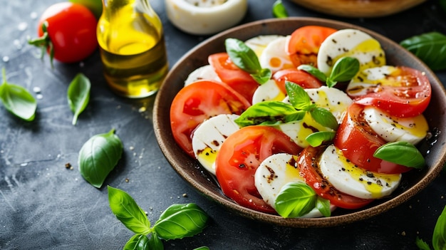 Insalata di Caprese con spazio di copia