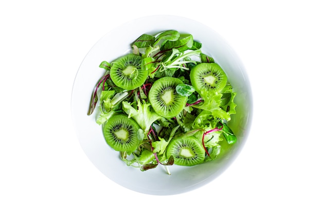 insalata di kiwi mix di foglie di lattuga pronte da mangiare