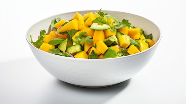 insalata di mango e avocado con condimento al lime