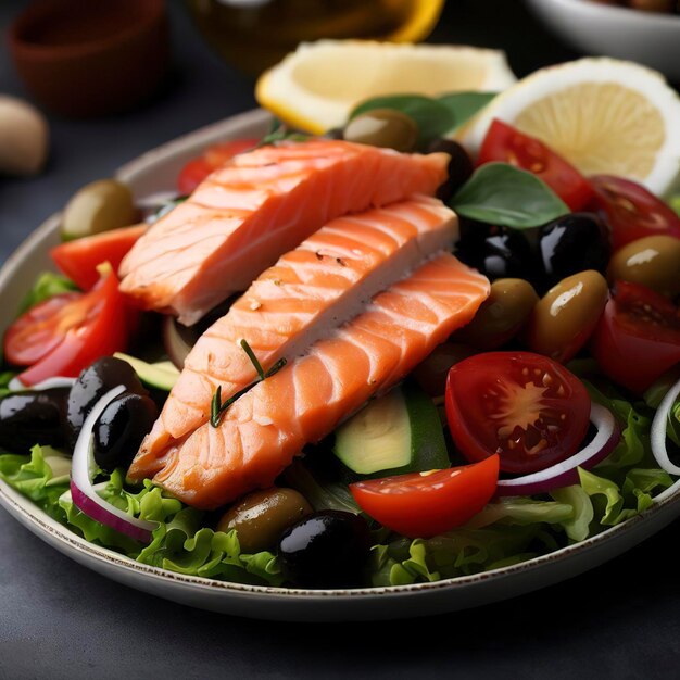 Insalata di Nicoise con salmone