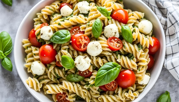 Insalata di pasta di caprese Pesto