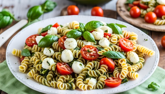 Insalata di pasta di caprese Pesto