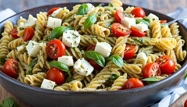 Insalata di pasta di caprese Pesto