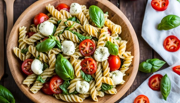 Insalata di pasta di caprese Pesto