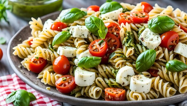 Insalata di pasta di caprese Pesto