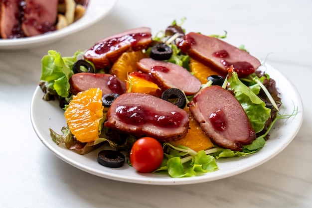 insalata di petto d'anatra alla griglia