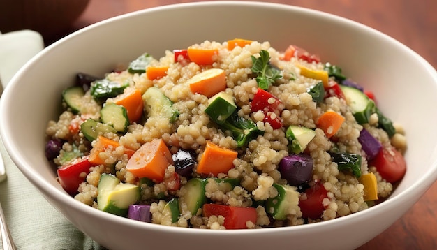 Insalata di quinoa calda con verdure