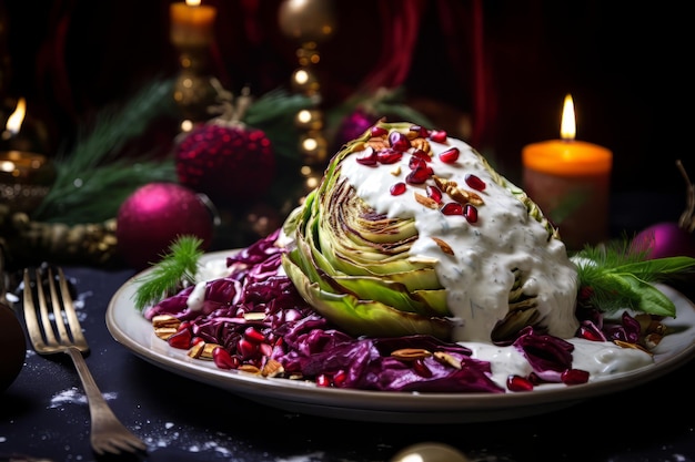 Insalata Di Radicchio Con Panna Acida Ranch Natale