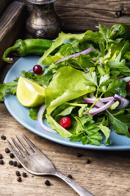 Insalata di verdure a foglia