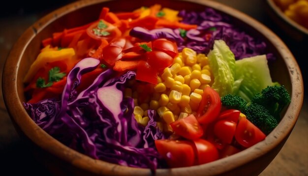 Insalata di verdure fresche con variazione generata dall'IA