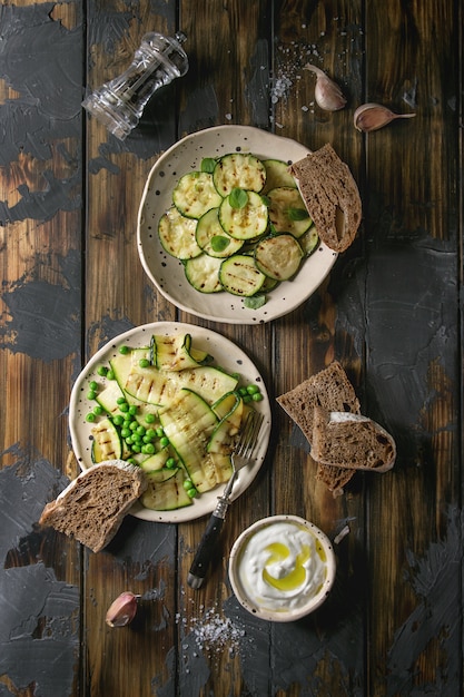 Insalata di zucchine grigliate