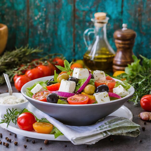 insalata greca con verdure