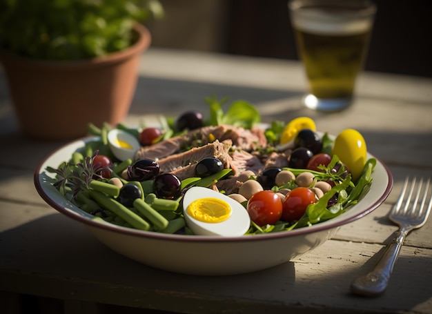 Insalata nizzarda con verdure