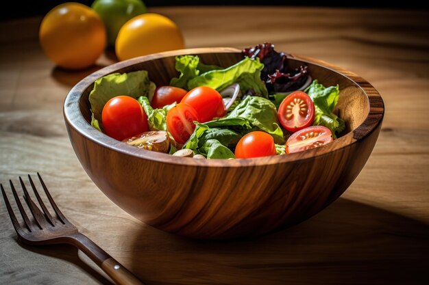 Insalata sana in una ciotola IA generativa