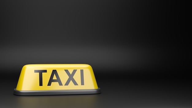 Insegna del tetto del taxi isolata