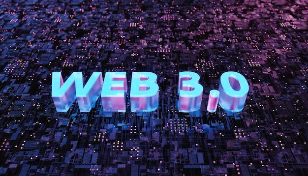 Insegna WEB 30 su una futuristica lavagna elettronica