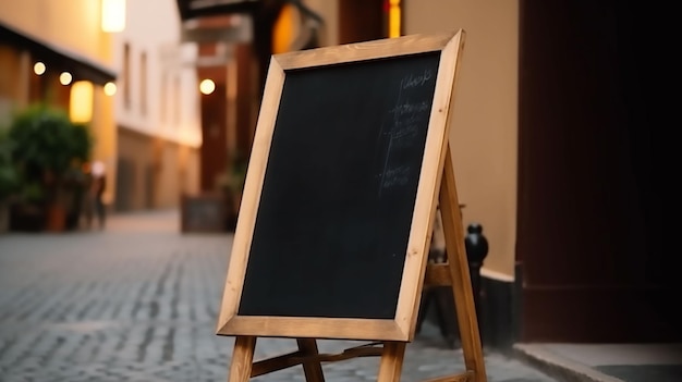 Insegne vuote del negozio del ristorante o tavole del menu