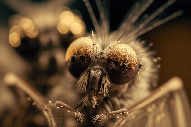 Insetto mosca dorata IA generativa