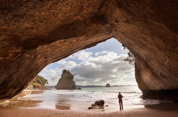 Insolito Cathedral Cove, Penisola di Coromandel, Nuova Zelanda