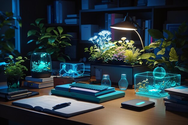 Inspiring office interior design techinspired style generative ai aig 31