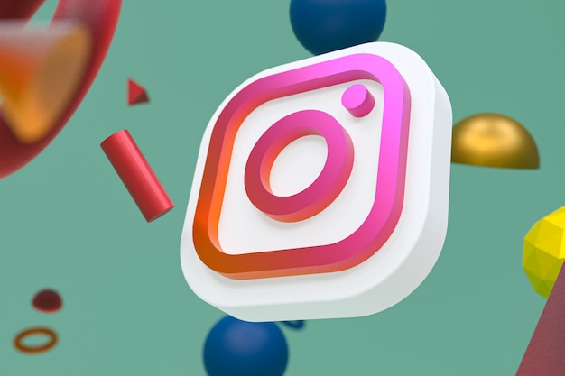 Instagram ig logo con elementi di geometria