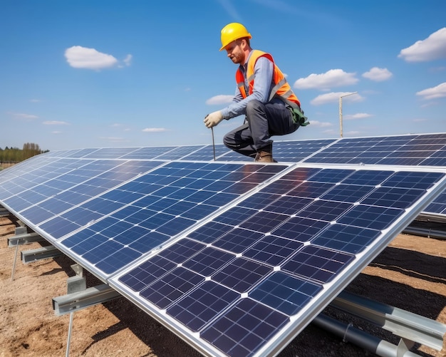 Installazione di un sistema di pannelli solari fotovoltaici pannello solare