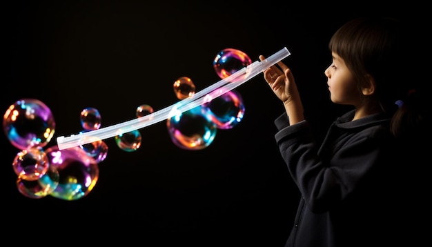 Integrare sensori o tecnologia nelle bacchette a bolle per creare note musicali o suoni quando le bolle si formano o scoppiano 1