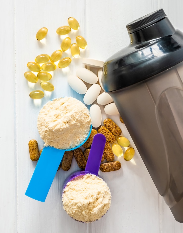 Foto integratori alimentari sportivi