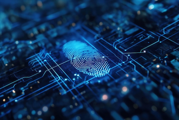 Intelligente protezione tecnologia di sicurezza informatica sistema di sicurezza crittografa i dati utilizzando le impronte digitali ai generazione