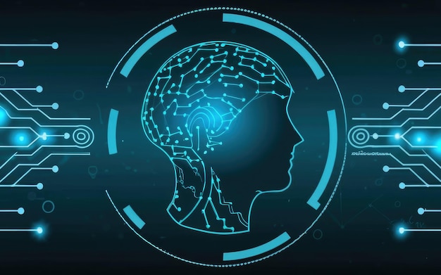 Intelligenza artificiale Tecnologia sfondo web Concetto virtuale