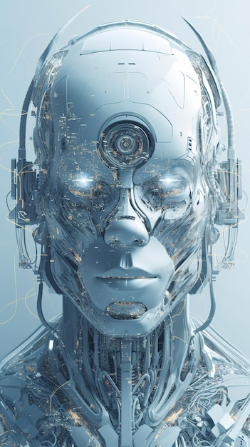 interfaccia Man face Grafica astratta high tech AI generativa