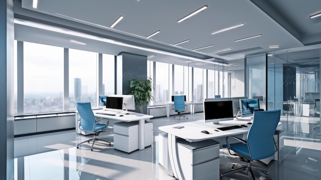 Interior design d'ispirazione per uffici Stile moderno Generative AI AIG 31