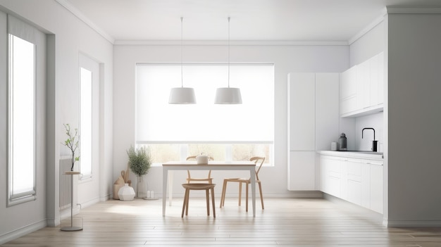 Interior design della cucina moderna Illustrazione AI GenerativexD