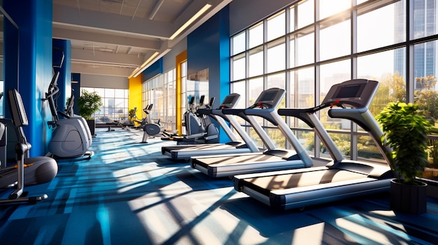 interior design per fitness e palestre AI generativa