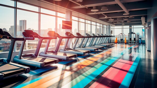 interior design per fitness e palestre AI generativa