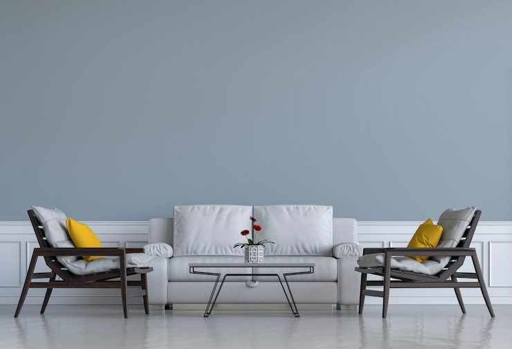 Foto interior design per zona giorno o reception con poltrona